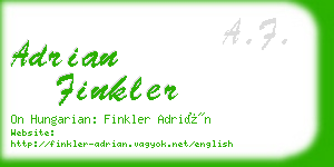 adrian finkler business card